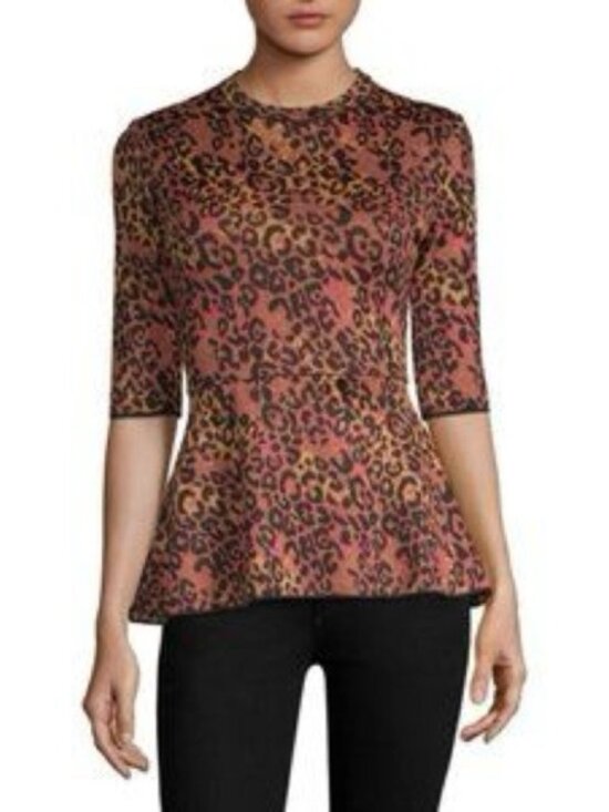 Missoni Tops - Missoni Sweater leopard shimmer peplum